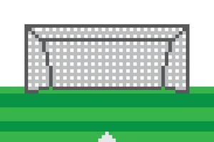 Pixelkunst-Fußballtorfeld vektor