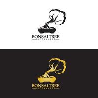 Bonsai-Logo-Design-Silhouette-Symbol-Vektor