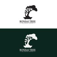 Bonsai-Logo-Design-Silhouette-Symbol-Vektor vektor