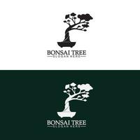 Bonsai-Logo-Design-Silhouette-Symbol-Vektor