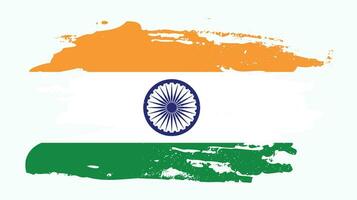 farbenfrohe professionelle Grunge-Textur Indien-Flaggendesign vektor
