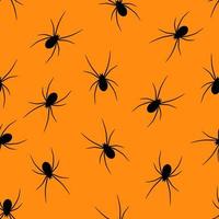 uppsättning av svart silhuetter spindlar vektor