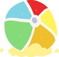 platt Färg illustration av strand boll vektor