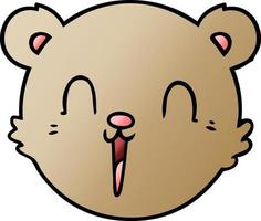 söt tecknad serie teddy Björn ansikte vektor