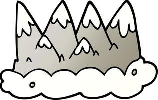 vektor lutning illustration tecknad serie bergen