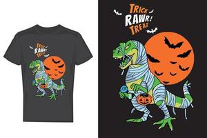 Halloween Trick Rawr Treat Dinosaurier Trex vektor