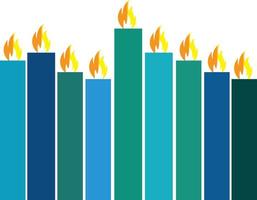 vektor illustration uppsättning av Lycklig hanukkah. text tesign isolerat på vit bakgrund.