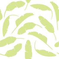 Satz tropischer Blätter. Bananenblätter isoliert bunt auf weißem Hintergrund vektor