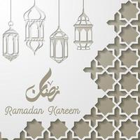 ramadan kareem grußkartenhintergrund vektor