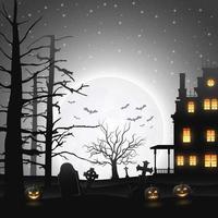 halloween natt bakgrund vektor