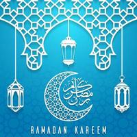 ramadan kareem grußkartenhintergrund vektor