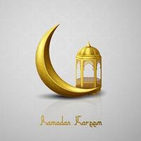 ramadan kareem hälsning kort bakgrund vektor