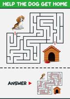 Labyrinthspiel, hilf dem Hund nach Hause zu kommen vektor