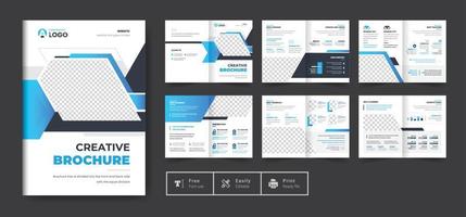 12 sidor företag broschyr design vektor