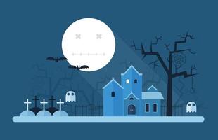 halloween mystische landschaft vektor