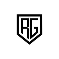 rg brev logotyp design med vit bakgrund i illustratör. vektor logotyp, kalligrafi mönster för logotyp, affisch, inbjudan, etc.