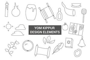 Yom-Kippur-Designelemente vektor