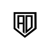 ao-Buchstaben-Logo-Design mit weißem Hintergrund im Illustrator. Vektorlogo, Kalligrafie-Designs für Logo, Poster, Einladung usw. vektor