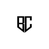 bc-Buchstaben-Logo-Design mit weißem Hintergrund in Illustrator. Vektorlogo, Kalligrafie-Designs für Logo, Poster, Einladung usw. vektor