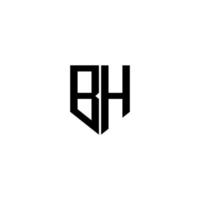bh-Buchstaben-Logo-Design mit weißem Hintergrund in Illustrator. Vektorlogo, Kalligrafie-Designs für Logo, Poster, Einladung usw. vektor