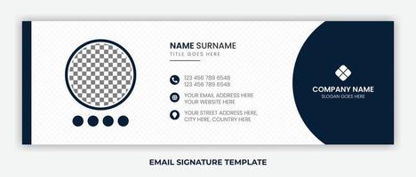 minimalistisk design för e-signaturmall eller e-postsidfot och personligt omslag på sociala medier vektor