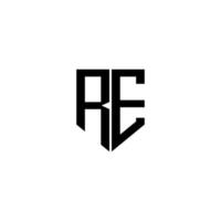 re-Brief-Logo-Design mit weißem Hintergrund in Illustrator. Vektorlogo, Kalligrafie-Designs für Logo, Poster, Einladung usw. vektor