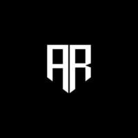 r-Buchstaben-Logo-Design mit schwarzem Hintergrund in Illustrator. Vektorlogo, Kalligrafie-Designs für Logo, Poster, Einladung usw. vektor