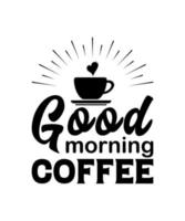 Kaffee-Zitate-Design Kaffee-Logo-Vektor-Illustration-Konzept-Design vektor