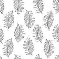 nahtloses Muster mit tropischen Palmblättern auf weißem Hintergrund. vektor