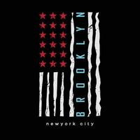 New York Brooklyn T-Shirt und Bekleidungsdesign vektor