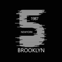 New York Brooklyn T-Shirt und Bekleidungsdesign vektor