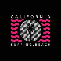 california beach illustration typografi. perfekt för t-shirtdesign vektor