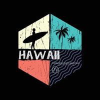 Hawaii-Illustrationstypografie. perfekt für T-Shirt-Design vektor