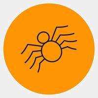 ikon spider.icon i orange stil. lämplig för grafik, affisch, flygblad, fest dekoration, hälsning kort, etc. vektor