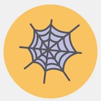 Symbol spiderweb.icon im Farbmate-Stil. geeignet für Drucke, Poster, Flyer, Partydekoration, Grußkarten usw. vektor