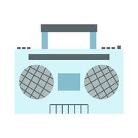 handgezeichneter Stereo-Radio-Kassettenspieler der alten Schule. Vektorillustration eines tragbaren Retro-Tonbandgeräts, Boombox-Symbol für Druck, grafisches T-Shirt, Poster, Nostalgie für 1990 vektor