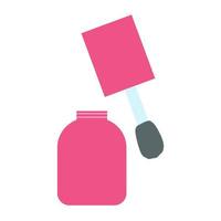 nagel putsa i tecknad serie platt stil. vektor illustration av flickaktigt skönhet produkt i rosa Färg för kort, affisch, skönhet salong mall