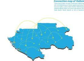 modern av gabon Karta anslutningar nätverk design, bäst internet begrepp av gabon Karta företag från begrepp serier, Karta punkt och linje sammansättning. infographic Karta. vektor illustration.