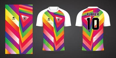 bunte Fußball-Trikot-Sport-Design-Vorlage vektor