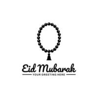 eid mubarak logo design vektor