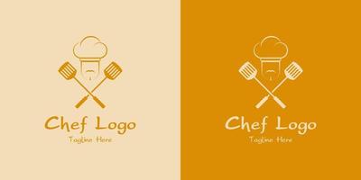 Chef-Restaurant-Logo-Design-Vorlage vektor