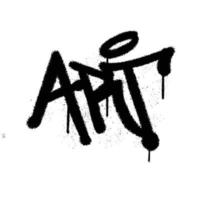 graffiti spray måla ord konst isolerat vektor illustration