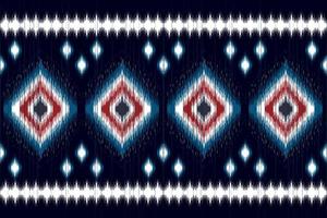 ikat ethnisches nahtloses muster-hauptdekorationsdesign. aztekischer stoffteppich boho mandalas textil schmücken tapeten. Stammes-natives Motiv traditioneller Stickereivektor illustrierter Hintergrund vektor