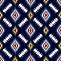 ikat ethnisches nahtloses muster-hauptdekorationsdesign. aztekischer stoffteppich boho mandalas textil schmücken tapeten. Stammes-natives Motiv traditioneller Stickereivektor illustrierter Hintergrund vektor