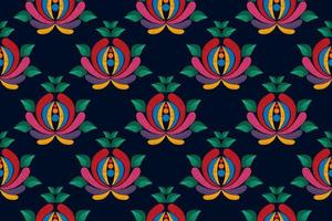 ikat etnisk sömlös mönster Hem dekoration design. aztec tyg matta boho mandalas textil- dekorera tapet. stam- inföding motiv traditionell broderi vektor illustrerade bakgrund