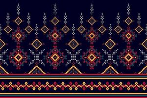 ikat etnisk sömlös mönster Hem dekoration design. aztec tyg matta boho mandalas textil- dekorera tapet. stam- inföding motiv traditionell broderi vektor illustrerade bakgrund