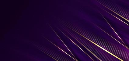 abstrakter eleganter purpurroter hintergrund mit goldener linie und lichteffektfunkeln. Luxus-Template-Award-Design. vektor