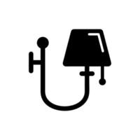 skrivbord lampa ikon vektor design mallar