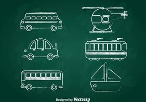 Transportkryssritte ikoner vektor