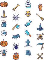 Halloween handgezeichnetes Icon-Set vektor